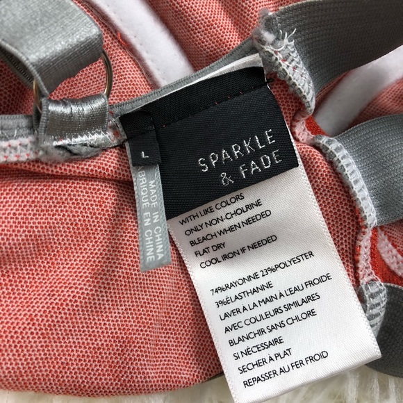 Sparkle & Fade Rust Orange Gray Underwire Bra L - Picture 3 of 5